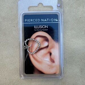 Pierced Nation Silver Illusion Earrings